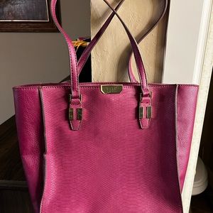 Nicole Miller large purple shoulder bag